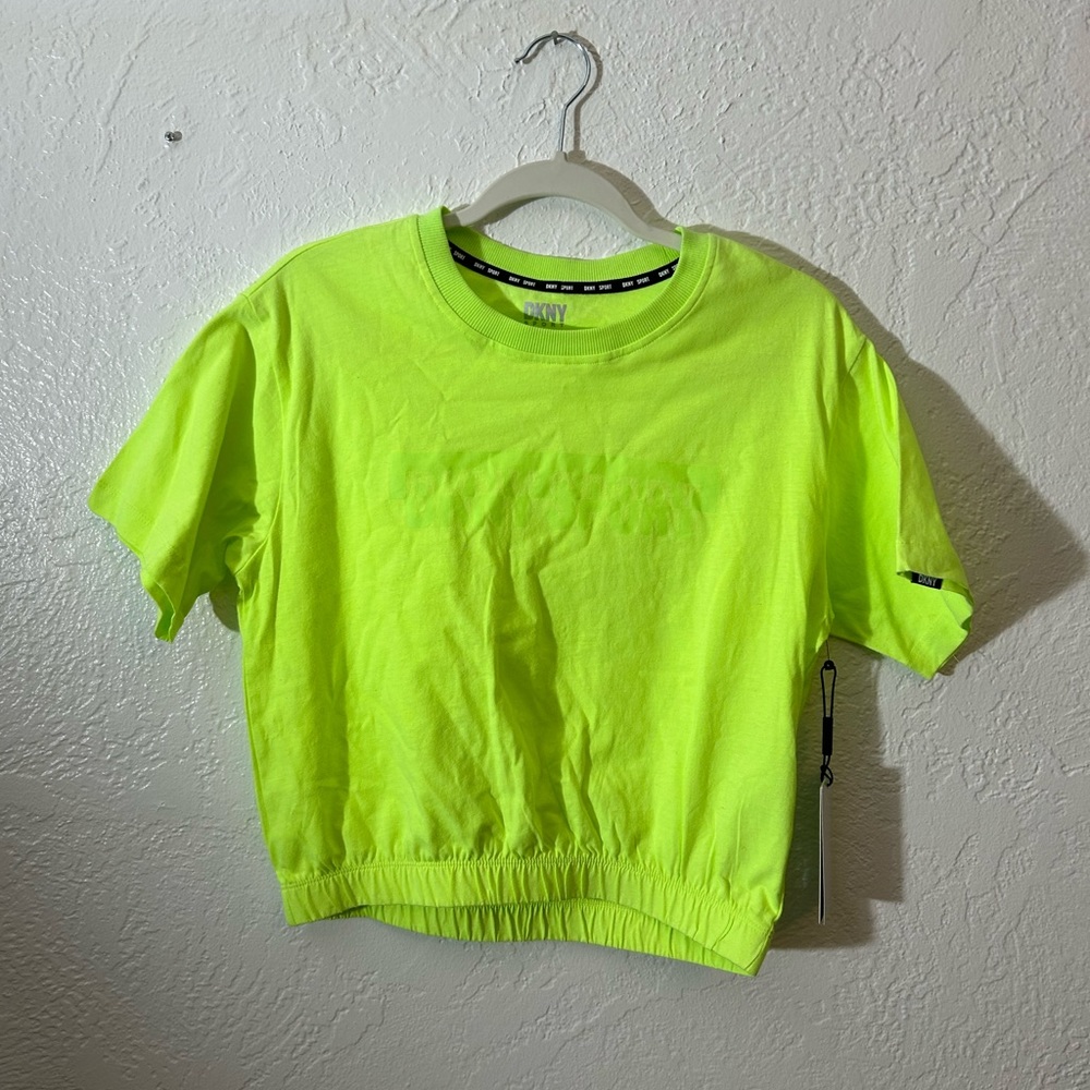 DKNY Lime Green Sports Crop Top - XS - NWT